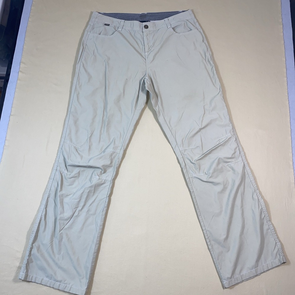 Kuhl Kuhldry Stretch Hiking Pants Womens 14 Regular W34 L31 Tan Khaki Outdoor